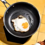 HexClad 6 Piece Hybrid Stainless Steel Cookware Pan Set 8 inch, 10 inch, 12 inch with Glass Lids, Size: One size, Black - Image 3